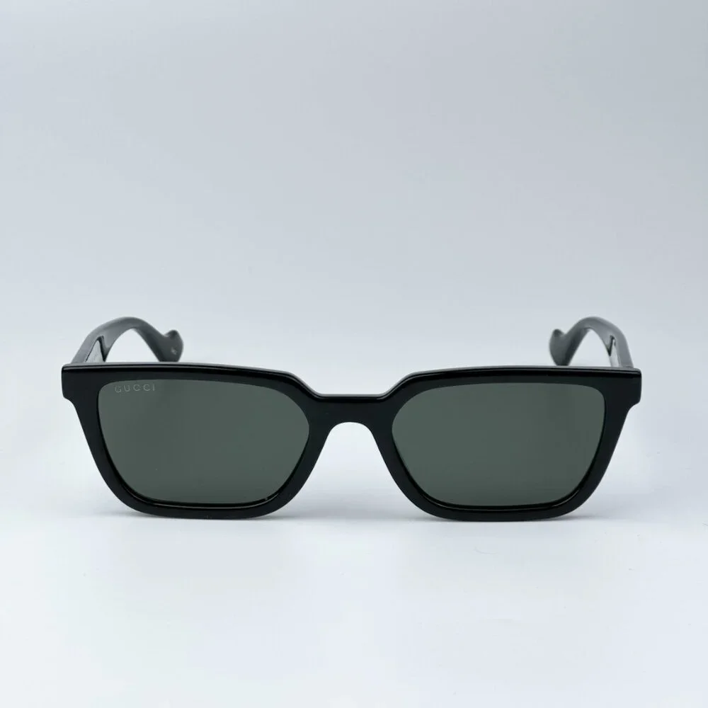 Gucci GG1539S 001 BRAND NEW Sunglasses Black Grey Unisex Rectangle